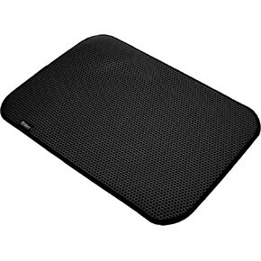 Cat Litter Mat, Foldable Cat Litter Mat, 23.6"x 14.8", Honeycomb Design, Skid-Proof, Water-Proof, Double Layer, Easy to Clean, Less Waste, Turquoise