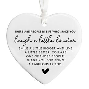 Gift For Best Friend, Heart Ceramic Decoration, Friend Gift, Friend Birthday Gift, Friend Thank you Gift, Colleague Gift, Ceramic Heart Plaque, Bestie Gift