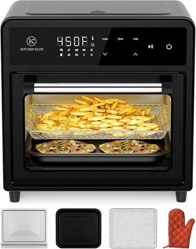 Air Fryer Toaster Oven Combo, 12.6 QT XL Stainless Steel Airfryer 10 in 1, Convection Oven Countertop Non Toxic for Bake, Roast, Reheat, Broiler, Dehydrate with Digital Touch Screen in Saudi Arabia