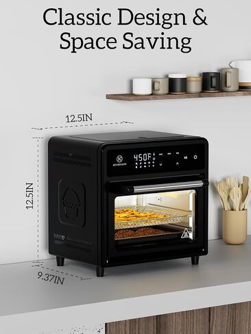 Air Fryer Toaster Oven Combo, 12.6 QT XL Stainless Steel Airfryer 10 in 1, Convection Oven Countertop Non Toxic for Bake, Roast, Reheat, Broiler, Dehydrate with Digital Touch Screen in Saudi Arabia