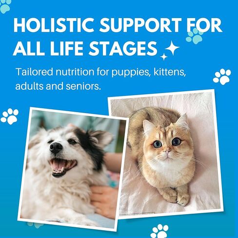 اللبأ البقري النشط حيويًا للكلاب والقطط والجراء والقطط والحيوانات الأليفة - مكمل مسحوق اللبأ اليومي 240 جم (480 وجبة) in Kuwait