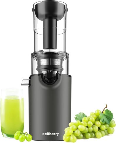 Cold Press Juicer Machines, Compact Masticating Juicer Vegetables & Fruits | 97% Juice Yield, Max Nutrition - Electric Slow Juicer with 2 Cups for Whole Lemon Orange Ginger (BPA-Free, Divide Pulp) in Saudi Arabia