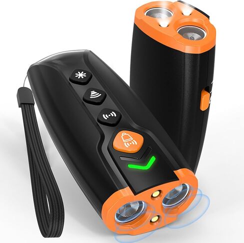 2024release Dog Bark Deterrent Devices, 5 in 1 Rechargable Ultrasonic Training Tool for Dogs 50FT with High Low Mode,Portable Training Devices Safe for Indoor Outdoor (Black) in Saudi Arabia