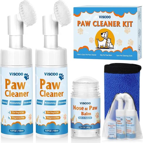 4 Pack Dog Paw Balm, Dog Paw Pad Balm - Moisturizer & Soother for Cracked Dry & Damaged Paws, Nose & Elbows, Natural Lick Safe Dog Paw Blam Protector for Healing, Repairing in Saudi Arabia