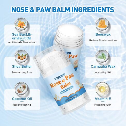 4 Pack Dog Paw Balm, Dog Paw Pad Balm - Moisturizer & Soother for Cracked Dry & Damaged Paws, Nose & Elbows, Natural Lick Safe Dog Paw Blam Protector for Healing, Repairing in Saudi Arabia