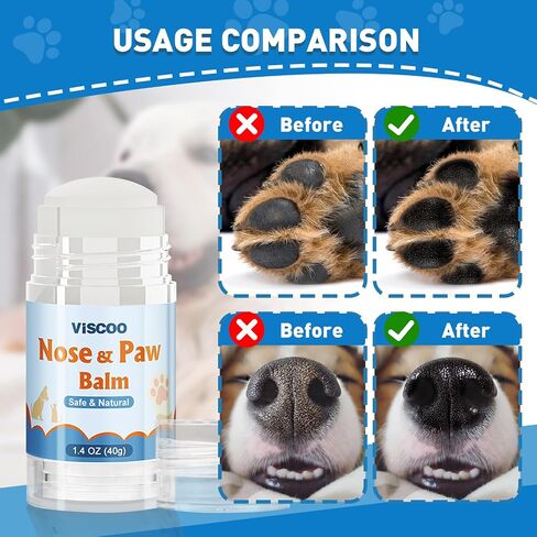 4 Pack Dog Paw Balm, Dog Paw Pad Balm - Moisturizer & Soother for Cracked Dry & Damaged Paws, Nose & Elbows, Natural Lick Safe Dog Paw Blam Protector for Healing, Repairing in Saudi Arabia