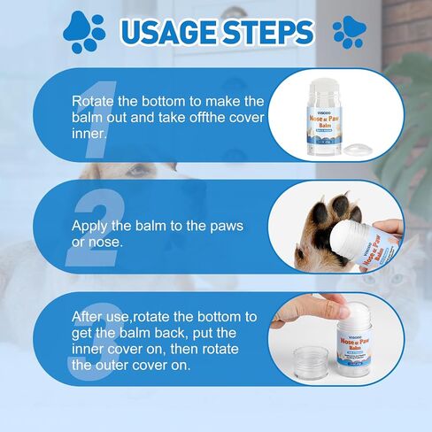 4 Pack Dog Paw Balm, Dog Paw Pad Balm - Moisturizer & Soother for Cracked Dry & Damaged Paws, Nose & Elbows, Natural Lick Safe Dog Paw Blam Protector for Healing, Repairing in Saudi Arabia