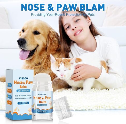4 Pack Dog Paw Balm, Dog Paw Pad Balm - Moisturizer & Soother for Cracked Dry & Damaged Paws, Nose & Elbows, Natural Lick Safe Dog Paw Blam Protector for Healing, Repairing in Saudi Arabia