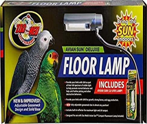 مصباح أرضي فاخر من Zoo Med Labs Aviansun مع Aviansun، فضي، 3.4 × 11.5 × 22.5 بوصة in Saudi Arabia