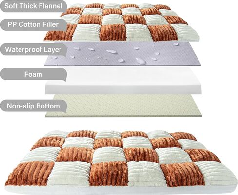 Dog Beds Large Sized Dog Couch Waterproof Dog Bed Washable Dog Pet Bed with Removable Cover & Nonskid Bottom & Waterproof Lining Large Dog Bed Sofa Anti-Slip Pet Sleeping Mat 36 x 24 x 3 Inch in Kuwait