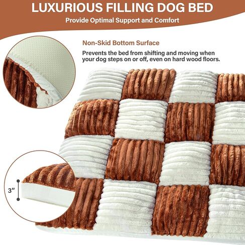 Dog Beds Large Sized Dog Couch Waterproof Dog Bed Washable Dog Pet Bed with Removable Cover & Nonskid Bottom & Waterproof Lining Large Dog Bed Sofa Anti-Slip Pet Sleeping Mat 36 x 24 x 3 Inch in Kuwait