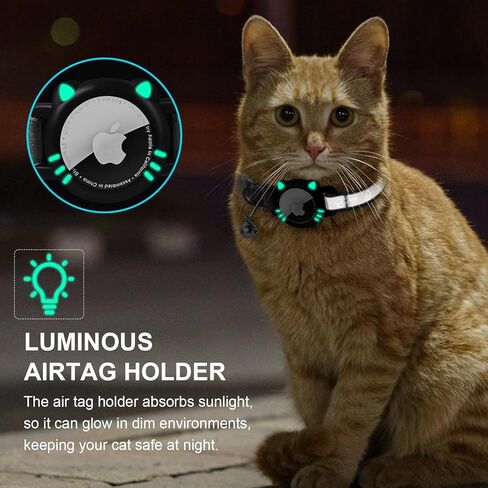 طوق للقطط من Airtag، طوق للقطط عاكس مع حامل بطاقة Apple Air، طوق للحيوانات الأليفة مزود بنظام تحديد المواقع العالمي (GPS) منفصل مع جرس للقطط الصغيرة، بطاقة Airtag غير متضمنة، أزرق، مقاس S (9-11 بوصة) in Saudi Arabia