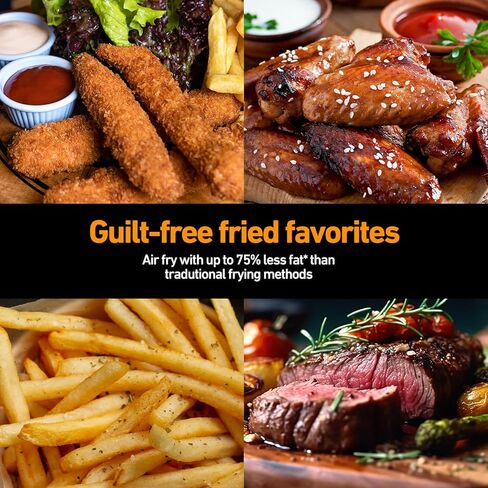 Panana XL 9.5 Quart 8 Preset Cooking Functions 2-Basket Air Fryer with 2 Frying Baskets, Match Cook & Smart Finish to Bake, Roast, Reheat, Broil, Dehydrate & More for Quick, Easy Meals in Kuwait