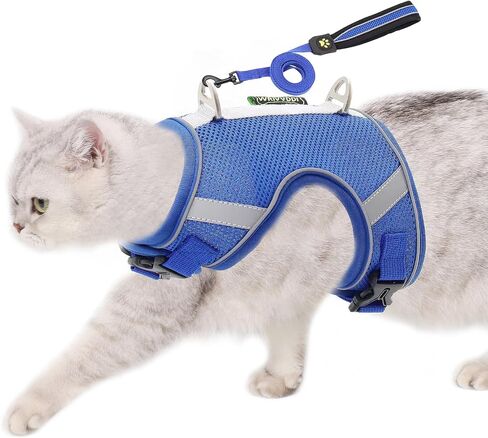 pangdi Cat Harness and Leash Escape Proof Cat Leash for Walking Travel Kitten Harness Service Cat Vest Grey Large in Saudi Arabia