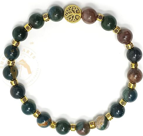 Pyrite Bracelet for Womens, Mens, Teens Gift - Pyrite Crystals and Healing Stones Mens Bracelet - 8mm Round Beaded Bracelets - Stretchy Bracelets for Chakra Protection, Meditation and Healing in Saudi Arabia