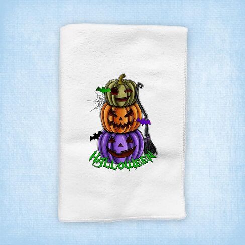 Halloween Decoration | Fall Kitchen Towels | Hand Towels For Bathroom | Pumpkin Decor | Gnome Witch Bat Black Cat Orange | Harvest Thanksgiving Halloween Decorations For Home in Saudi Arabia