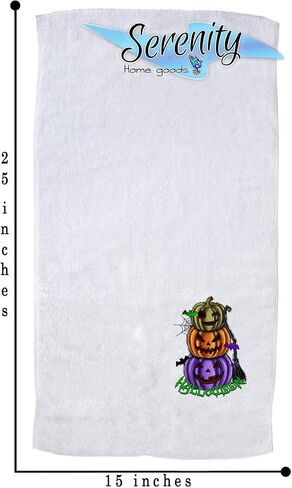 Halloween Decoration | Fall Kitchen Towels | Hand Towels For Bathroom | Pumpkin Decor | Gnome Witch Bat Black Cat Orange | Harvest Thanksgiving Halloween Decorations For Home in Saudi Arabia