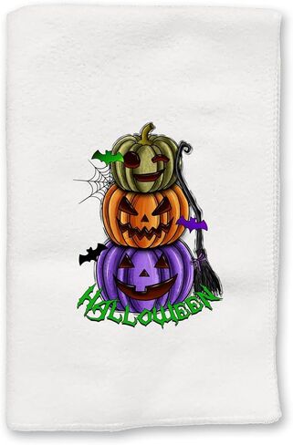 Halloween Decoration | Fall Kitchen Towels | Hand Towels For Bathroom | Pumpkin Decor | Gnome Witch Bat Black Cat Orange | Harvest Thanksgiving Halloween Decorations For Home in Saudi Arabia