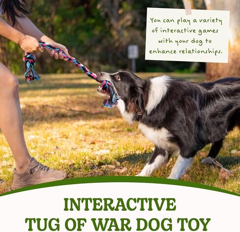 Dog Rope Toy for Large Dogs, Heavy Duty Dog Chew Toys for Aggressive Chewers, Indestructible Dog Toys for Large Dogs, Durable Cotton Tug of War Dog Rope Toys for Medium to Large Breed Teeth Cleaning in Saudi Arabia
