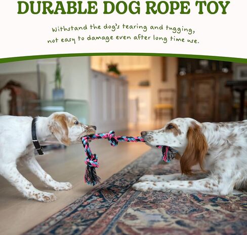Dog Rope Toy for Large Dogs, Heavy Duty Dog Chew Toys for Aggressive Chewers, Indestructible Dog Toys for Large Dogs, Durable Cotton Tug of War Dog Rope Toys for Medium to Large Breed Teeth Cleaning in Saudi Arabia