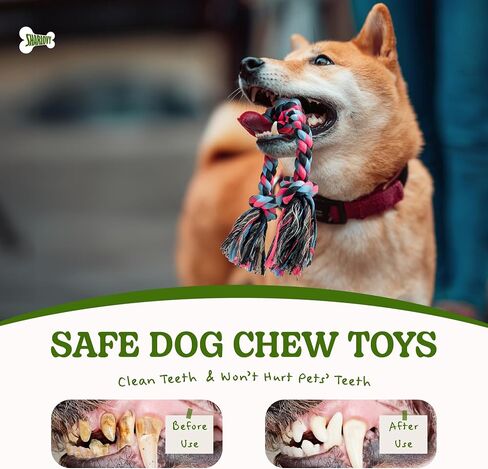 Dog Rope Toy for Large Dogs, Heavy Duty Dog Chew Toys for Aggressive Chewers, Indestructible Dog Toys for Large Dogs, Durable Cotton Tug of War Dog Rope Toys for Medium to Large Breed Teeth Cleaning in Saudi Arabia