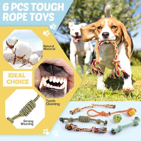 Dog Squeaky Toys Interactive Dog Toys for Aggressive Chewers Tough Rubber Chew Toys for Medium/Large Breed, Indestructible Puppy Chew Toys for Teething (Yellow) in Kuwait