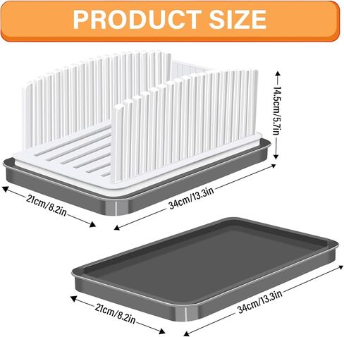 Bread Sicer for Homemade Bread, Adjustable Width Bread Slicer Guide, Foldable and Compact Bread Cutting Guide with Crumb Tray, Suitability for Homemade Bread, Bagels, Cakes in Saudi Arabia