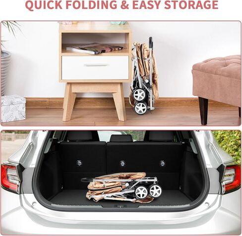 عربة مزدوجة للحيوانات الأليفة، عربة قابلة للطي لكلبين وقطط، عربة حمل بمقعدين للكلاب ومشي الركض للسفر مع مساحة تخزين، أسود in Kuwait