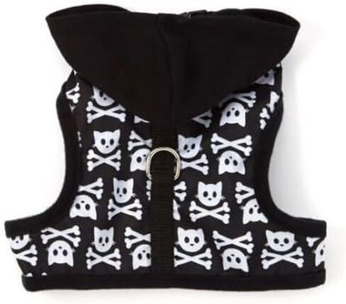 Black Kitty Skull Hoodie 5-10lb Cat Harness w/D-Ring in Saudi Arabia