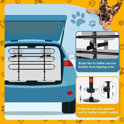 حاجز سيارة للكلاب لسيارات الدفع الرباعي، حاجز للحيوانات الأليفة في السيارة قابل للتعديل وعالمي للسيارات، حواجز سيارات للكلاب شديدة التحمل، حواجز فولاذية لحماية سيارات الكلاب، مركبات معدنية، بوابة مقسمة للحيوانات الأليفة، سهلة الإعداد in Kuwait