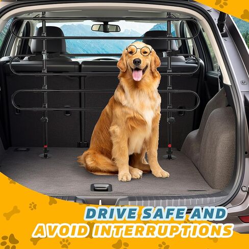 حاجز سيارة للكلاب لسيارات الدفع الرباعي، حاجز للحيوانات الأليفة في السيارة قابل للتعديل وعالمي للسيارات، حواجز سيارات للكلاب شديدة التحمل، حواجز فولاذية لحماية سيارات الكلاب، مركبات معدنية، بوابة مقسمة للحيوانات الأليفة، سهلة الإعداد in Kuwait