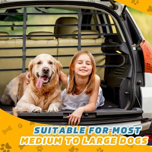 حاجز سيارة للكلاب لسيارات الدفع الرباعي، حاجز للحيوانات الأليفة في السيارة قابل للتعديل وعالمي للسيارات، حواجز سيارات للكلاب شديدة التحمل، حواجز فولاذية لحماية سيارات الكلاب، مركبات معدنية، بوابة مقسمة للحيوانات الأليفة، سهلة الإعداد in Kuwait