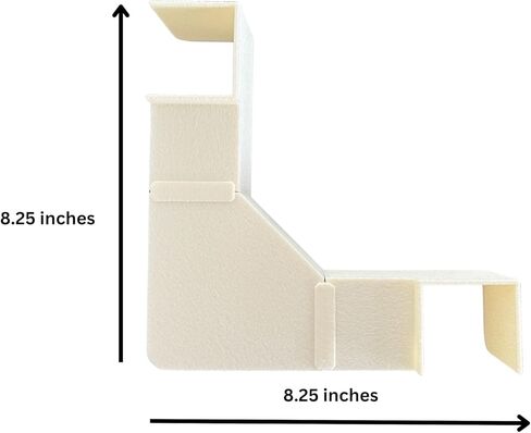 Aquarium Undergravel Fish Tunnel | Fish Hide | Fish Cave | Reptile Hide |Under Gravel Viewing Tunnel | SIZE 8.25"x 8.25" Corner Tunnel | Lifewithpets| Made in The USA in Saudi Arabia