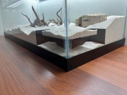 Aquarium Undergravel Fish Tunnel | Fish Hide | Fish Cave | Reptile Hide |Under Gravel Viewing Tunnel | SIZE 8.25"x 8.25" Corner Tunnel | Lifewithpets| Made in The USA in Saudi Arabia
