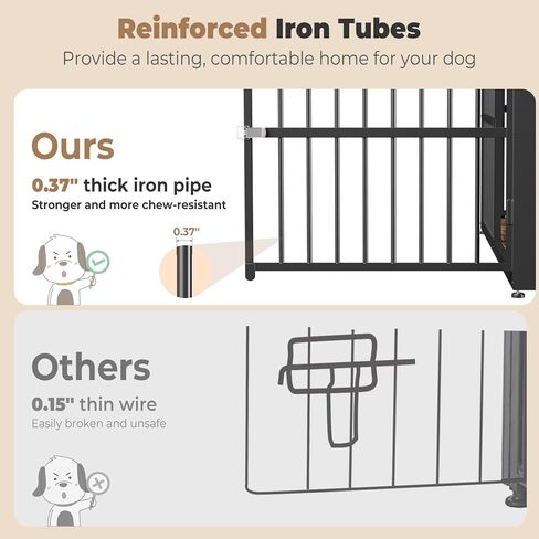 حامل تلفزيون كبير الحجم لأثاث قفص الكلاب مقاس 94.48 بوصة مع غرف مزدوجة لكلبين، طاولة نهاية قفص الكلاب الخشبية مع مقسم قابل للإزالة للكلاب المتوسطة الكبيرة، يمكن استخدامه بشكل منفصل in Kuwait