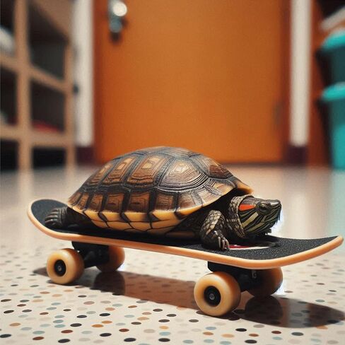 Tortoise Treat Ball And Training Skateboard Toy Set, Turtle Feeder Ball And Funny Skateboard, Tortoise Toy Feeding Balls Vegetable Grass For Small Animals Pets Tortoises Turtles (Blue) in Kuwait