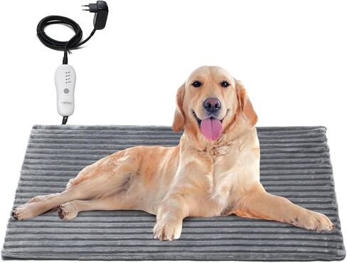 وسادة تدفئة للحيوانات الأليفة من كاروميو لكلب القطط، حصيرة سرير كهربائية مقاومة للماء للاستخدام الخارجي والداخلي مع سلك مقاوم للمضغ، درجة حرارة قابلة للتعديل مع مؤقت إيقاف تلقائي، طاقة تيار مستمر آمنة، 28 بوصة × 16 بوصة in Kuwait