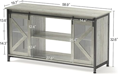 75-90 Gallon Fish Tank Stand with Cabinet, Heavy Duty Metal Large Aquarium Stand for Accessories Storage, Reptile Tank Turtle Terrariums Table, 1000+ LBS Capacity, 58.9"x19.7"x32.6" H, New Black in Saudi Arabia