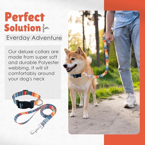 Dog Collar & Leash Set, Bark Collar for large dog leash & collar for small dogs with Adjustable Size, Water Resistance, Comfortable dog head collar, (Black, Medium) in Saudi Arabia
