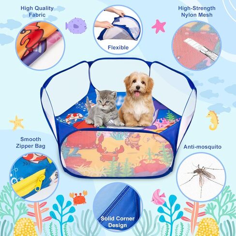 روضة خنزير غينيا للداخل، روضة حيوانات صغيرة محمولة، سياج داخلي وخارجي للأرانب والقطط والهامستر in Kuwait