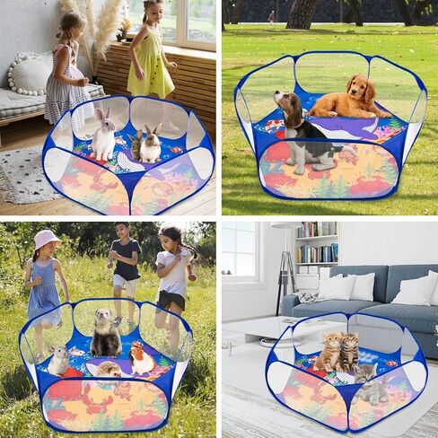 روضة خنزير غينيا للداخل، روضة حيوانات صغيرة محمولة، سياج داخلي وخارجي للأرانب والقطط والهامستر in Kuwait