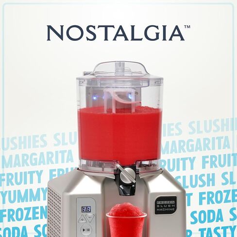 Nostalgia Professional Frozen Slush Machine 2.8 Liter Blender, Premium Quality Smoothies or Slushies for Kitchen Countertops and at-Home Bars, Stainless Steel in Saudi Arabia