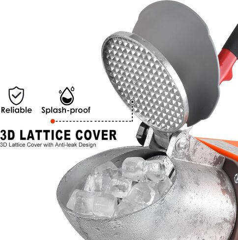 Electric Shaved Ice Machine,with Ice Pick and Scoop,3 Blades of Electric Snow Cone Machine(300W 2200r/min),Splash Proof Ice Shaver Machine,Ice Crusher Machine for Home Commercial Use (Silver) in Saudi Arabia