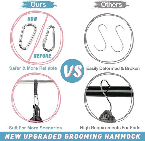 سرج أرجوحة للعناية بالكلاب من Supet للقطط والكلاب، للاسترخاء وتقييد الحيوانات الأليفة ومقاود الحيوانات الصغيرة ومساعد تقليم الأظافر وقص الأظافر باللون الأزرق-Love in Kuwait