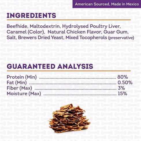 American Sourced Beefhide Chips Dog Chew Treats - Chicken Flavor, 32oz/1 Pack in Saudi Arabia