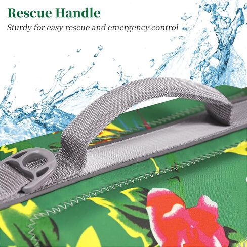 سترة نجاة خفيفة الوزن للكلاب من VIVAGLORY، سترة نجاة للحفاظ على حياة الحيوانات الأليفة من النيوبرين الصديق للبشرة للكلاب الكبيرة مع حلقة على شكل حرف D وإبزيم سريع الفك، وردي أزرق in Kuwait