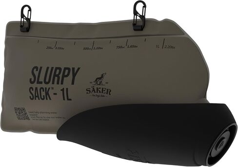 زجاجة مياه محمولة للكلاب من سيكر سعة 1 لتر، زجاجة مياه قابلة للطي للكلاب مثالية للمشي والمشي لمسافات طويلة وفي الهواء الطلق | يعمل كوعاء ماء محمول | مصممة في مونتريال - عبوة واحدة in Kuwait