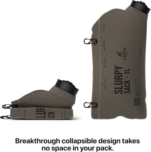 زجاجة مياه محمولة للكلاب من سيكر سعة 1 لتر، زجاجة مياه قابلة للطي للكلاب مثالية للمشي والمشي لمسافات طويلة وفي الهواء الطلق | يعمل كوعاء ماء محمول | مصممة في مونتريال - عبوة واحدة in Kuwait