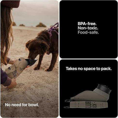 زجاجة مياه محمولة للكلاب من سيكر سعة 1 لتر، زجاجة مياه قابلة للطي للكلاب مثالية للمشي والمشي لمسافات طويلة وفي الهواء الطلق | يعمل كوعاء ماء محمول | مصممة في مونتريال - عبوة واحدة in Kuwait