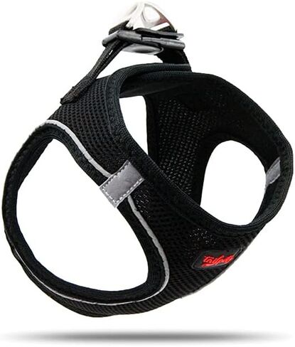 Tailpetz Dog Harness with Breathable Mesh, Reflective, Step-in, No Pull Dog Vest Harness for Small and Medium Dogs and Cats, Black, XL in Saudi Arabia